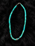 15” Genuine heishi turquoise choker