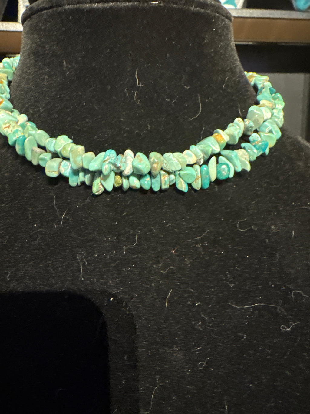 30” Southwestern Royston turquoise nugget necklace