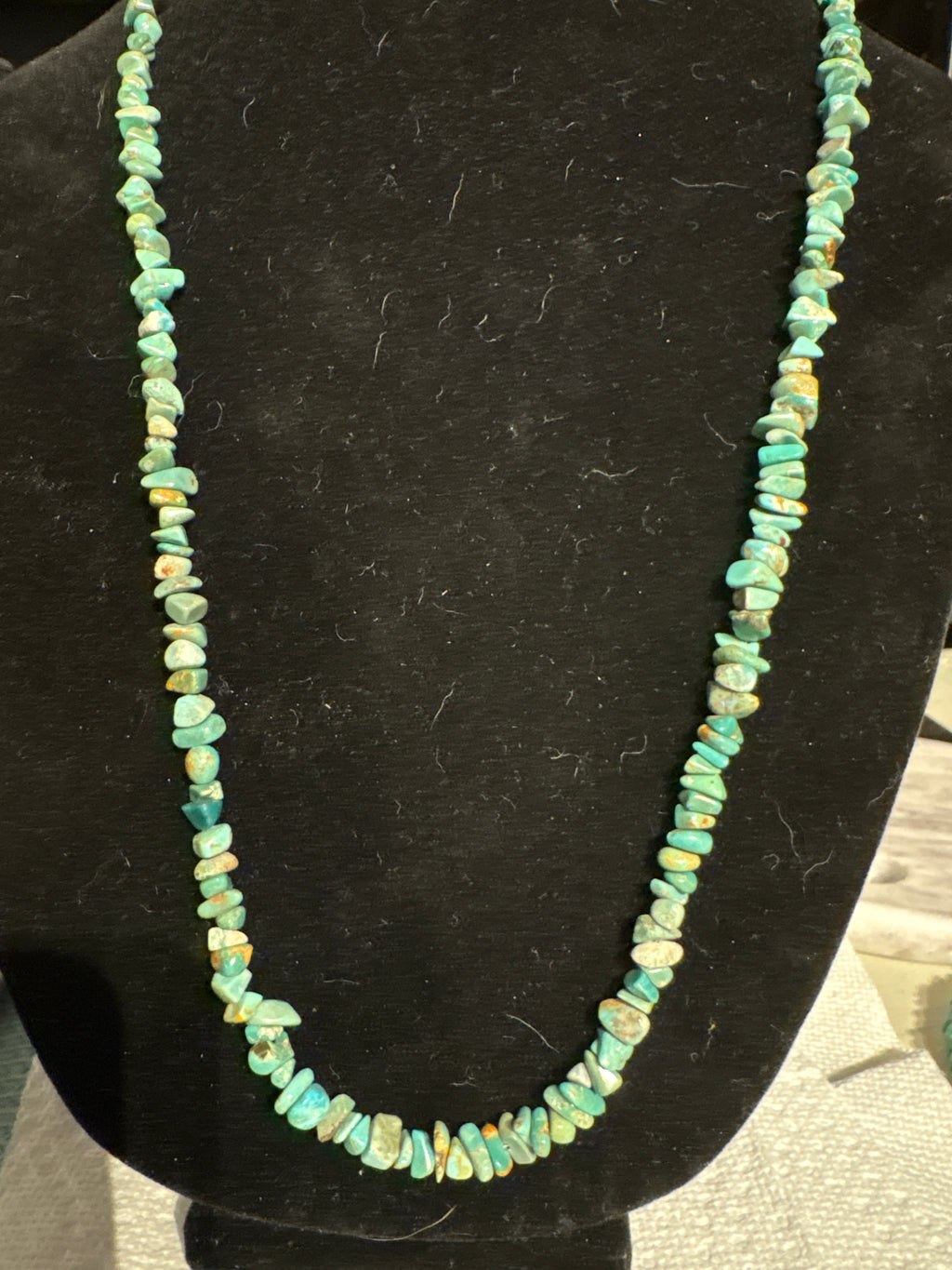 30” Southwestern Royston turquoise nugget necklace